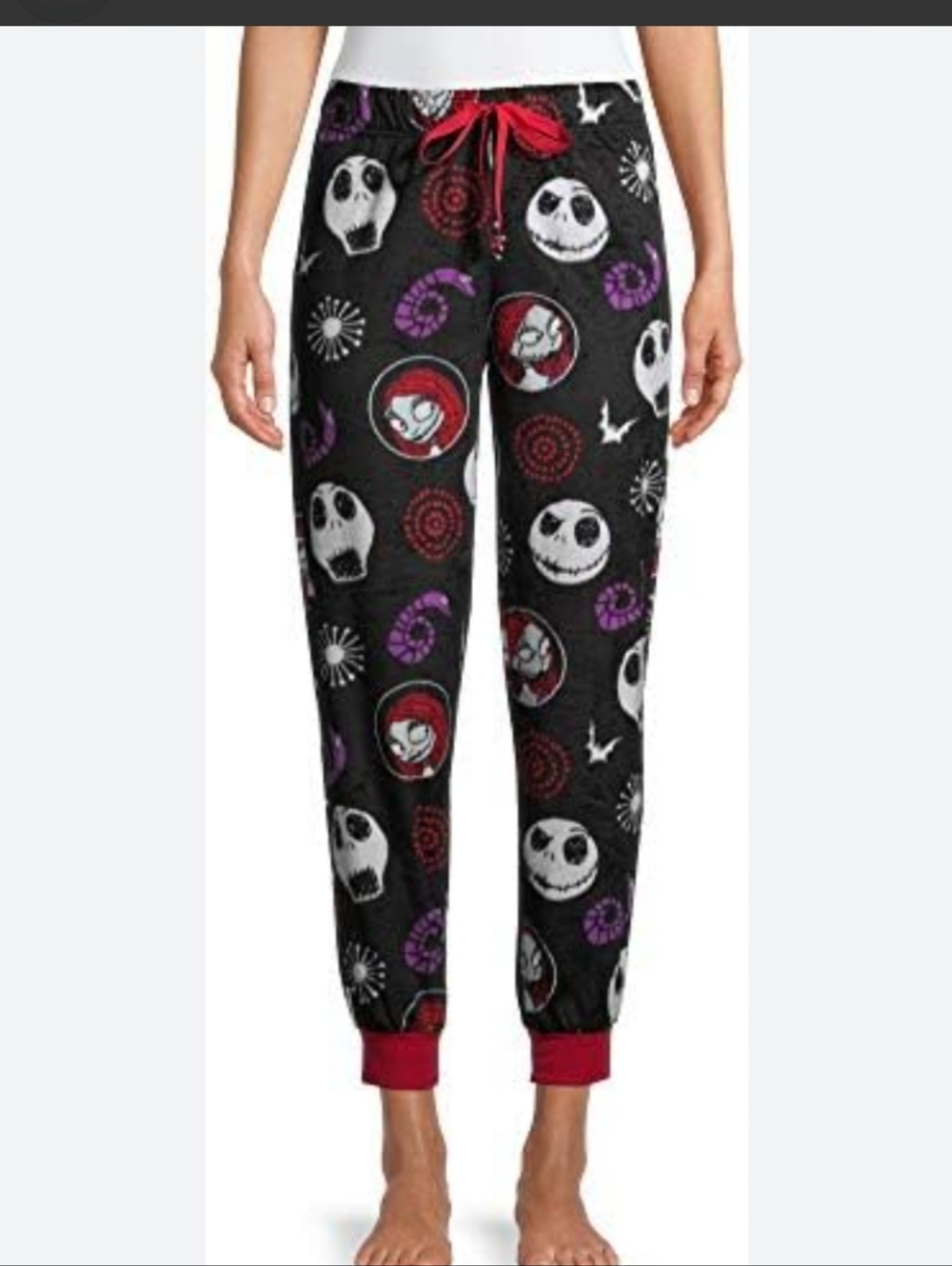 Nightmare Before Christmas Kids Black & Purple Character Pajama Pants